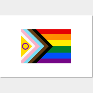 Intersex Inclusive Progress Pride Flag Posters and Art